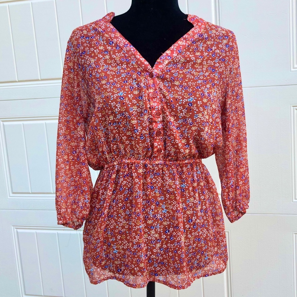 Sheer floral top